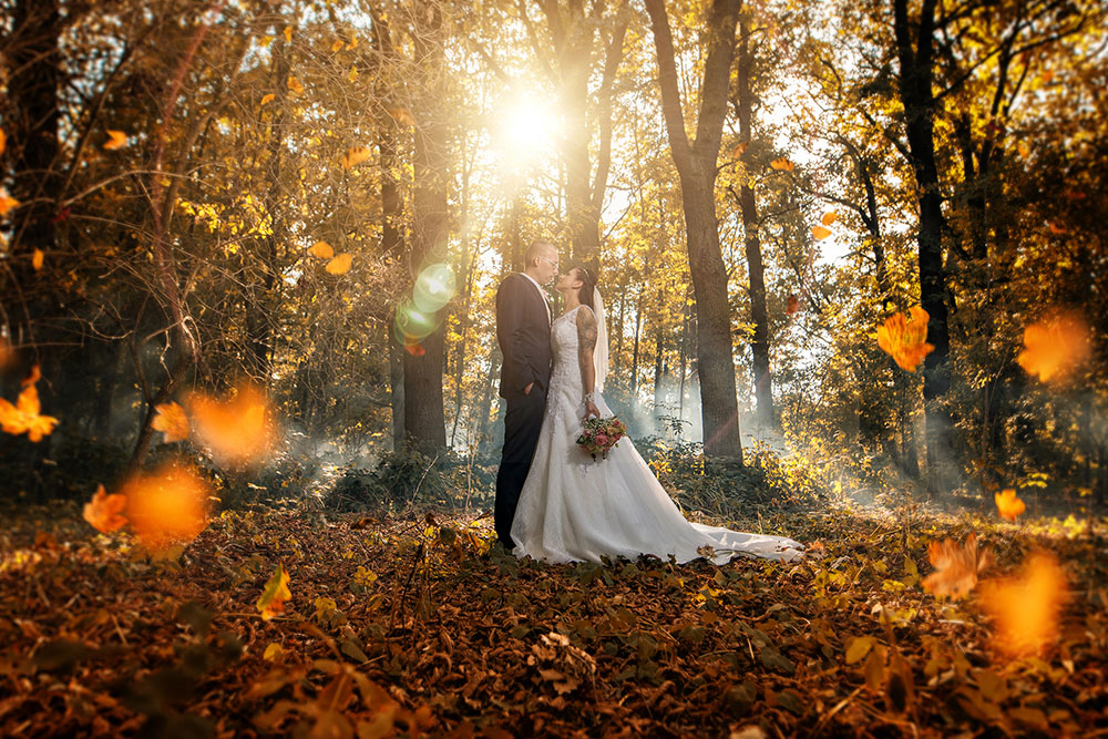 Hochzeitsfoto im Herbst, Hochzeitsfotograf Magdeburg